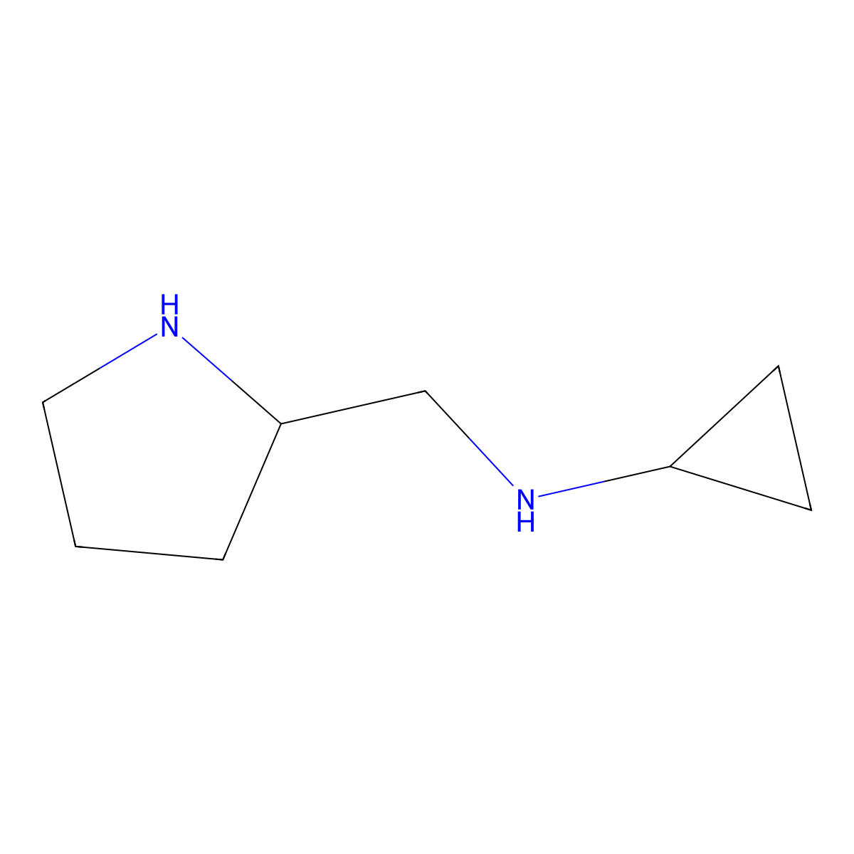 N-(Pyrrolidin-2-ylmethyl)cyclopropanamine molecular structure, CAS 1226215-03-7
