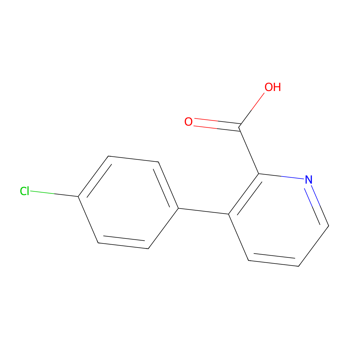 3-(4-Chlorophenyl)picolinic acid molecular structure, CAS 1226215-87-7