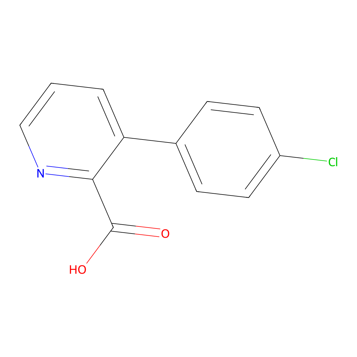 3-(4-Chlorophenyl)picolinic acid molecular structure, CAS 1226215-87-7