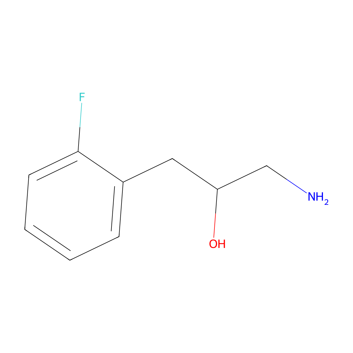 1-Amino-3-(2-fluorophenyl)propan-2-ol molecular structure, CAS 1226216-27-8