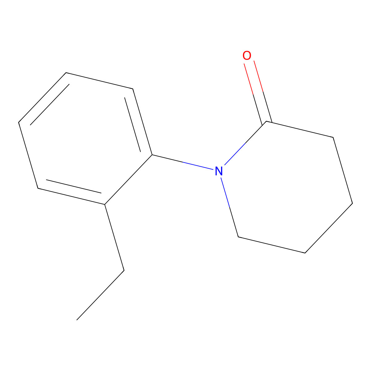 1-(2-Ethylphenyl)piperidin-2-one molecular structure, CAS 1226218-92-3