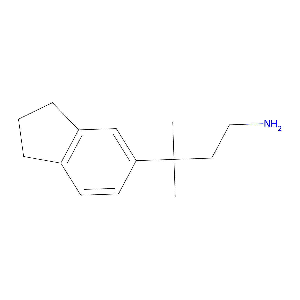 3-(2,3-Dihydro-1h-inden-5-yl)-3-methylbutan-1-amine molecular structure, CAS 1226219-17-5