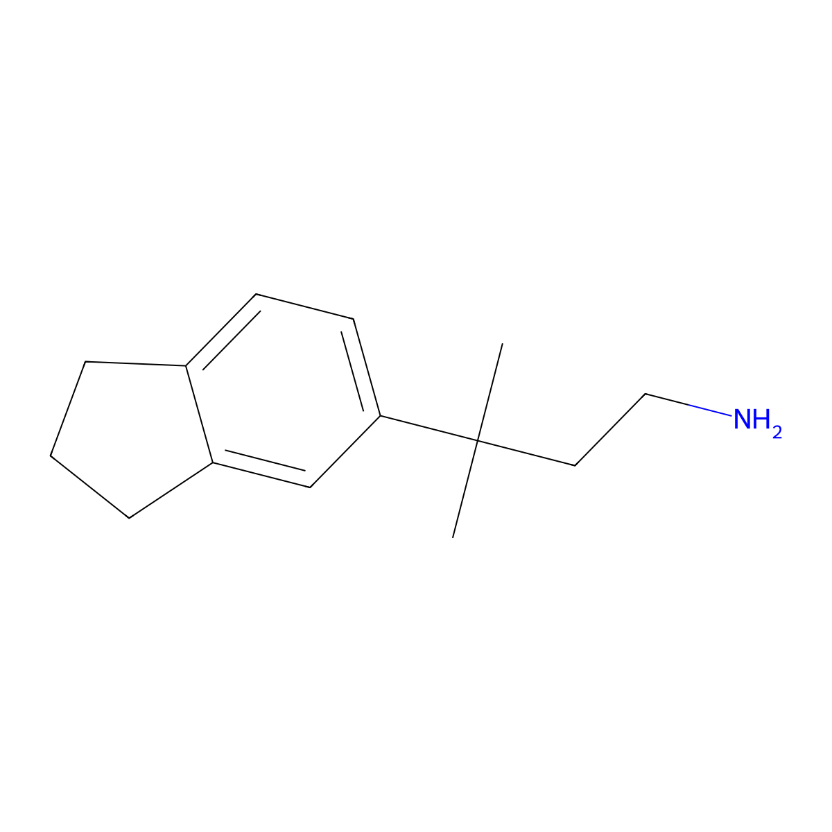 3-(2,3-Dihydro-1h-inden-5-yl)-3-methylbutan-1-amine molecular structure, CAS 1226219-17-5