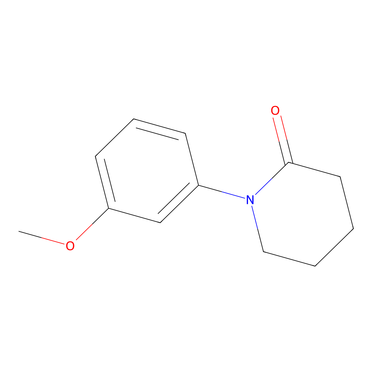 1-(3-Methoxyphenyl)piperidin-2-one molecular structure, CAS 1226221-62-0