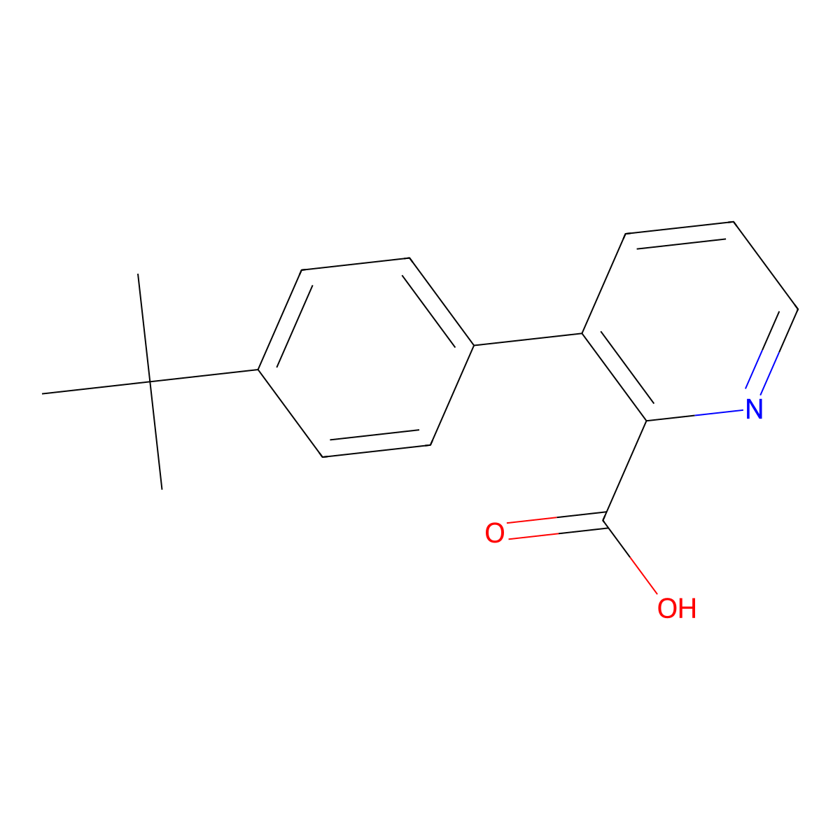 3-(4-t-Butylphenyl)picolinic acid molecular structure, CAS 1226227-73-1