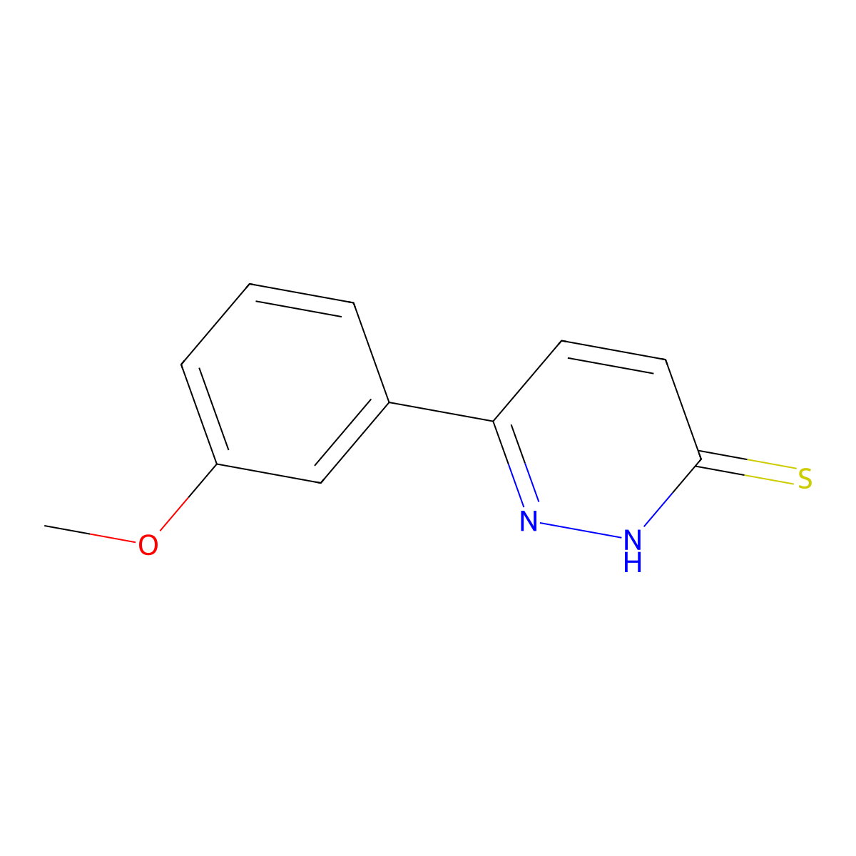 6-(3-methoxyphenyl)pyridazine-3(2H)-thione molecular structure, CAS 1226228-87-0