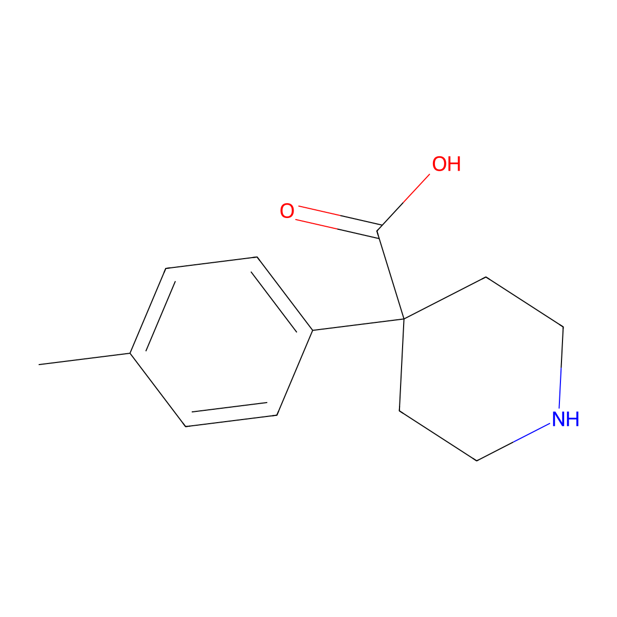 4-(4-Methylphenyl)piperidine-4-carboxylic acid molecular structure, CAS 1226230-16-5