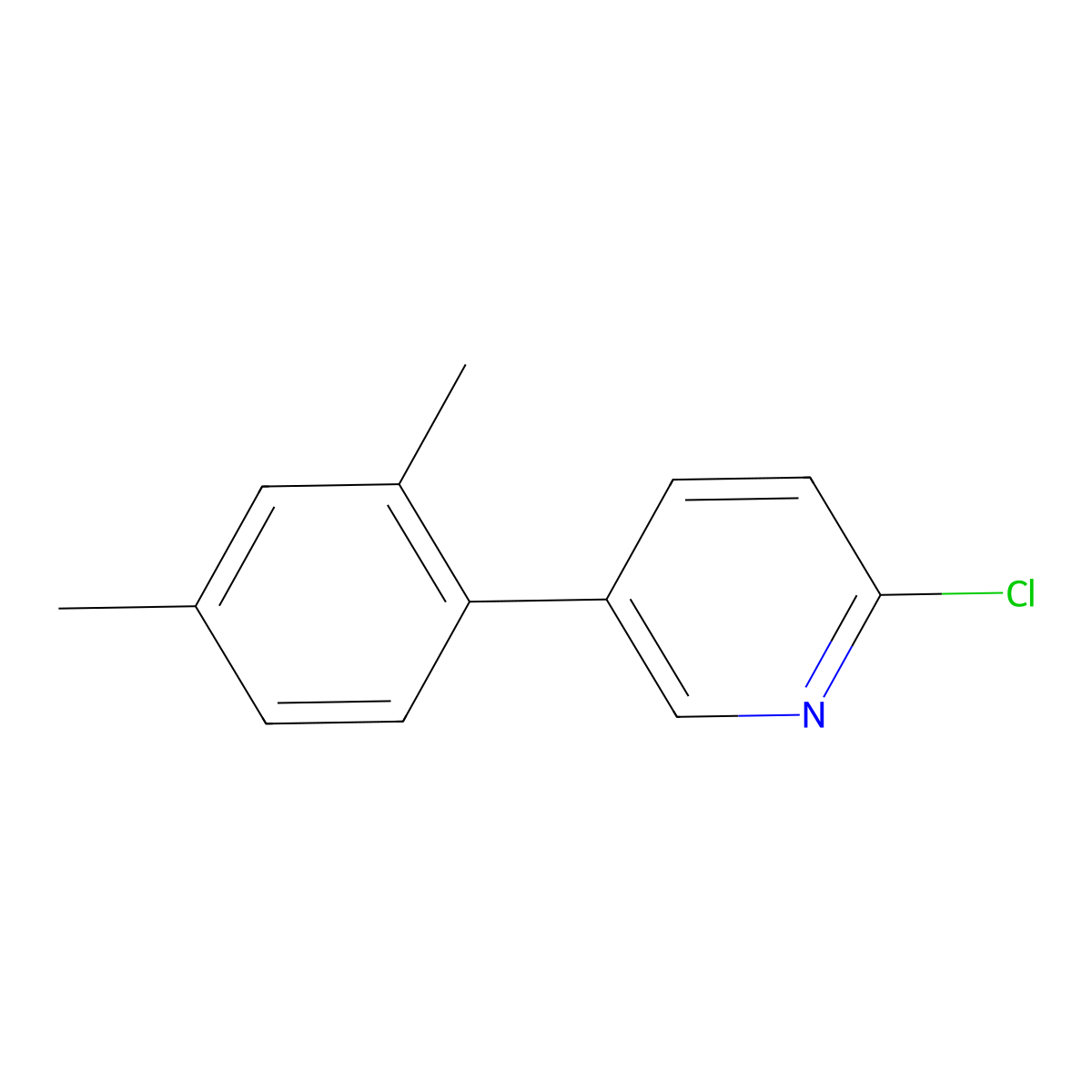 2-Chloro-5-(2,4-dimethylphenyl)pyridine molecular structure, CAS 1226230-82-5
