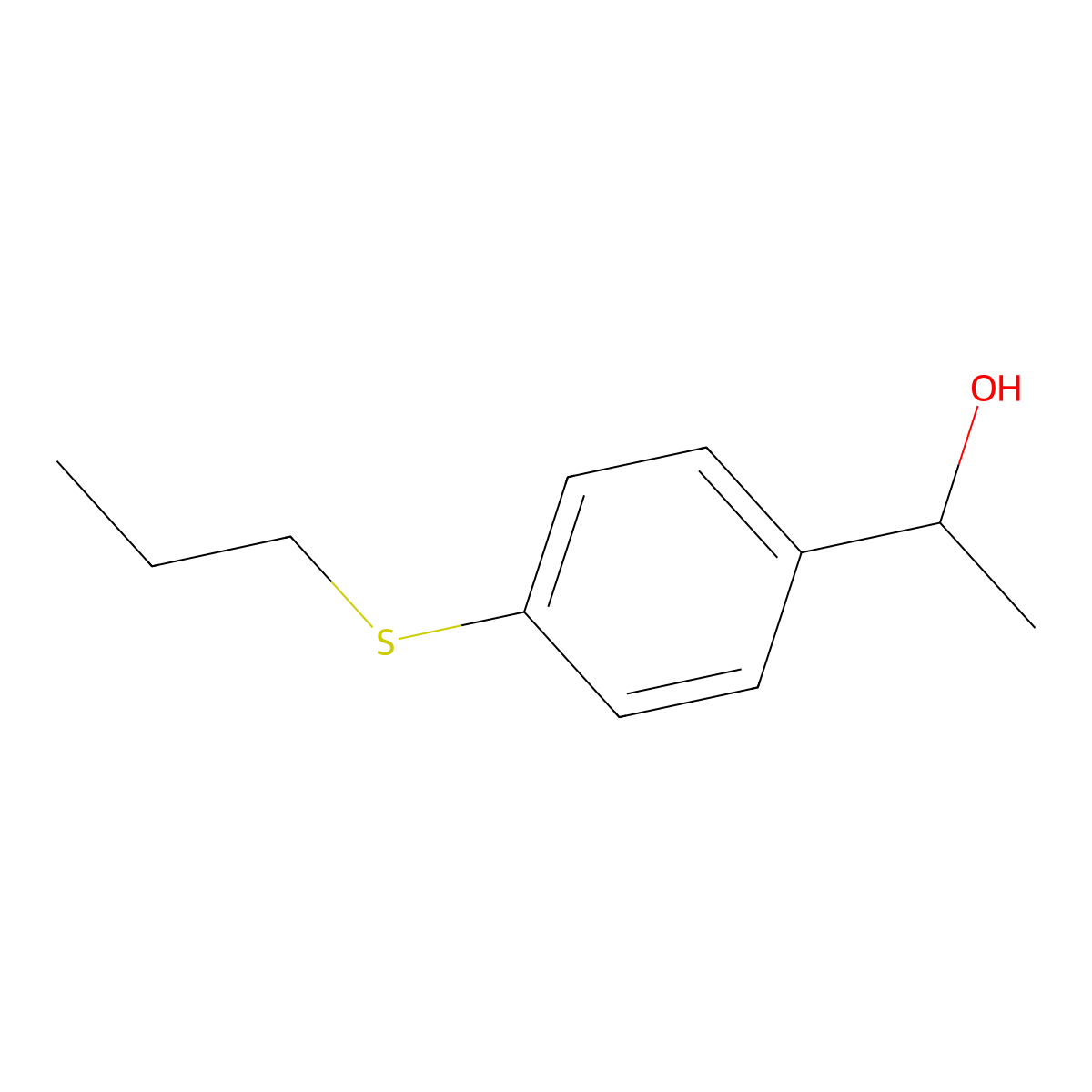 1-(4-(Propylthio)phenyl)ethanol molecular structure, CAS 1226232-07-0