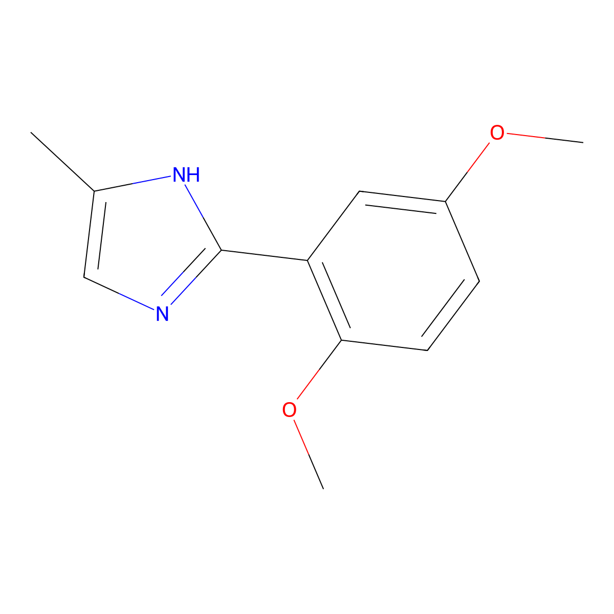 2-(2,5-Dimethoxyphenyl)-5-methyl-1H-imidazole molecular structure, CAS 1226232-69-4