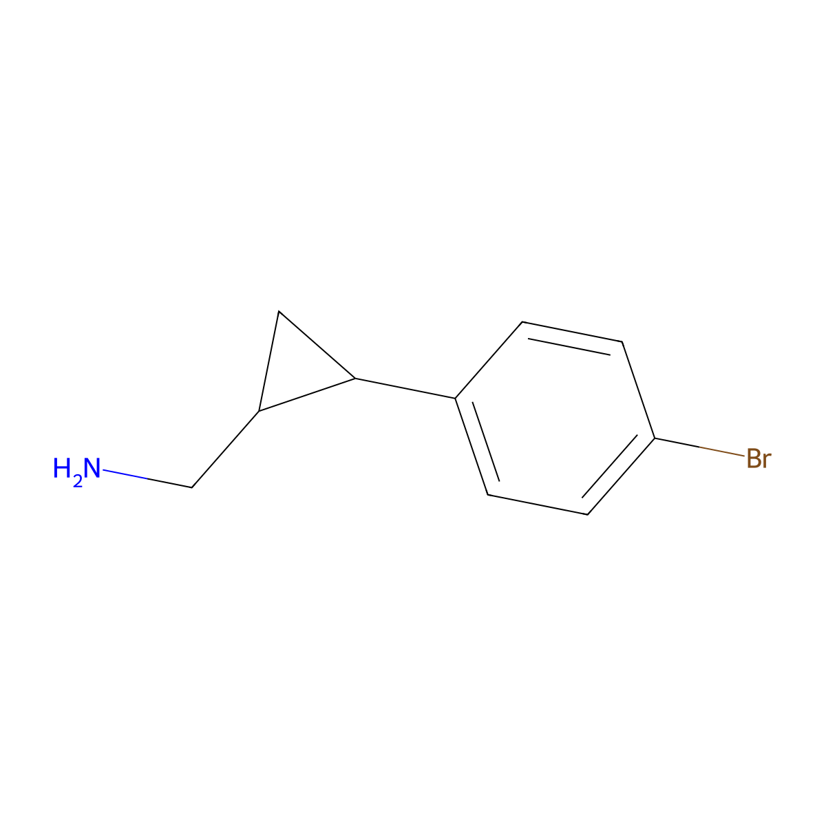 (2-(4-Bromophenyl)cyclopropyl)methanamine molecular structure, CAS 1226233-35-7