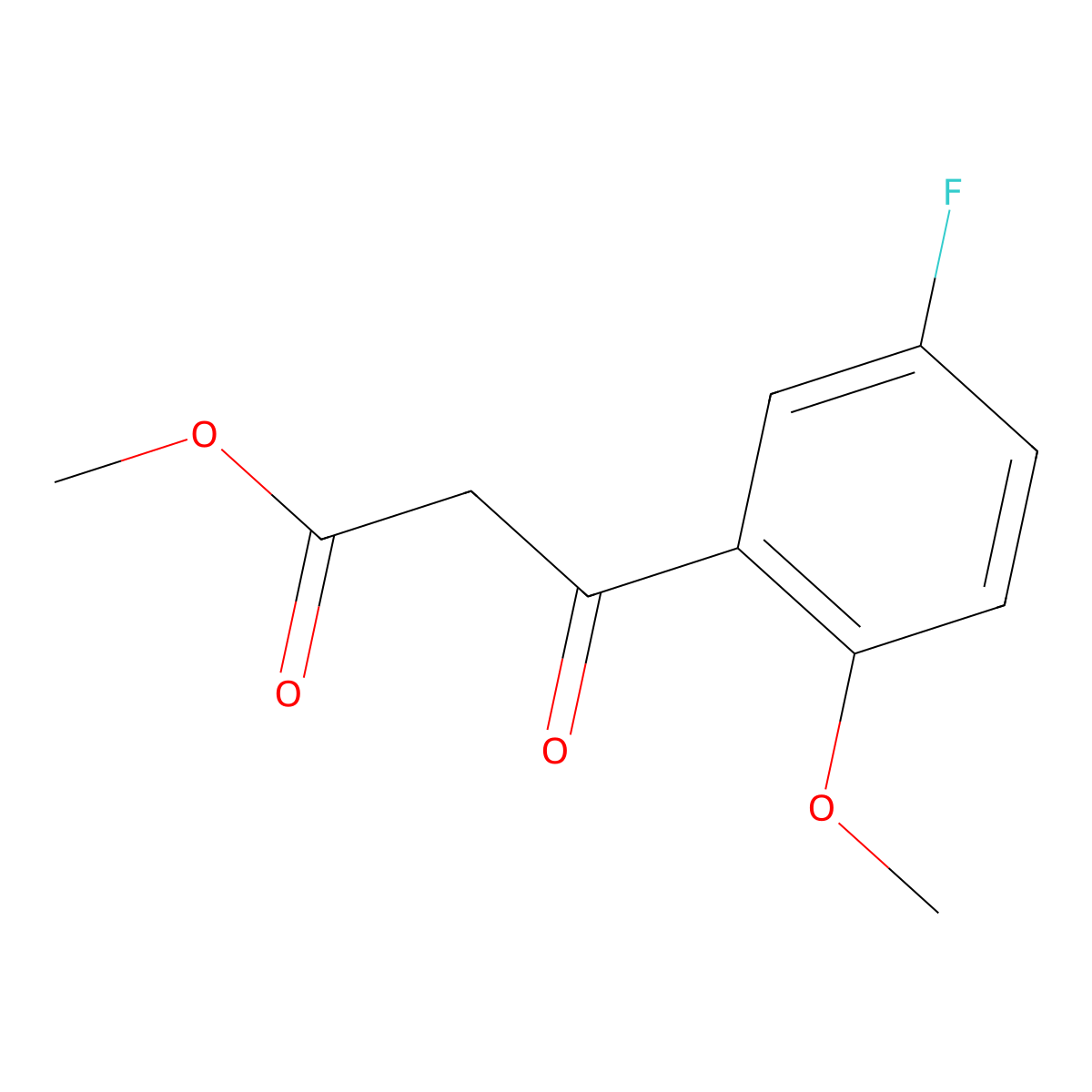 Methyl 3-(5-fluoro-2-methoxyphenyl)-3-oxopropanoate molecular structure, CAS 1226233-97-1