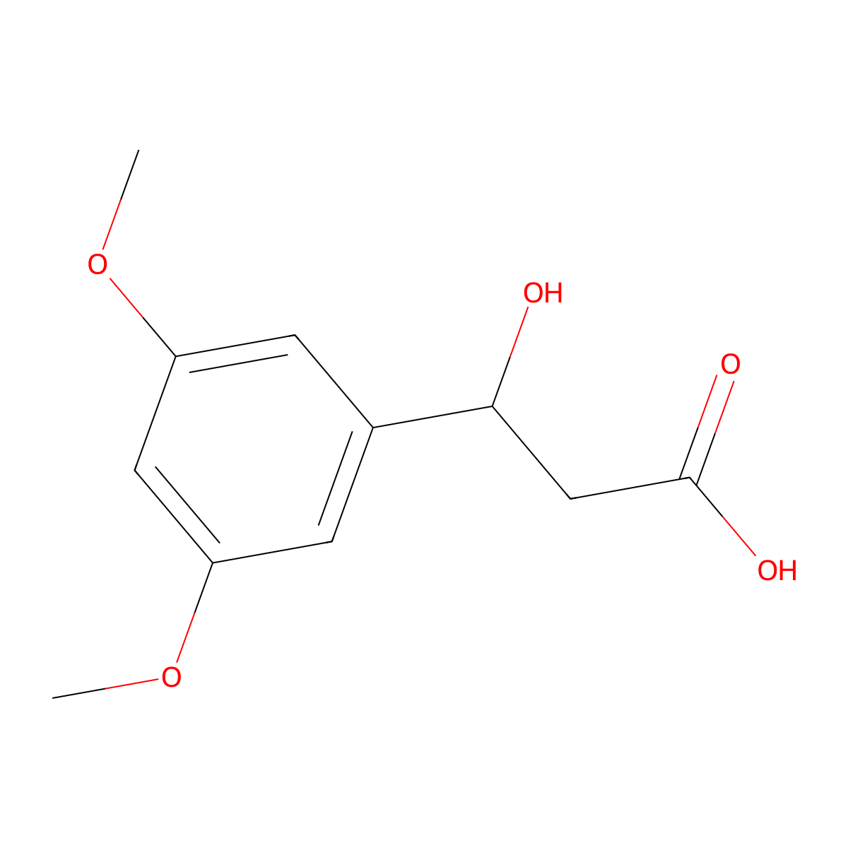 3-(3,5-Dimethoxyphenyl)-3-hydroxypropanoic acid molecular structure, CAS 1226234-18-9