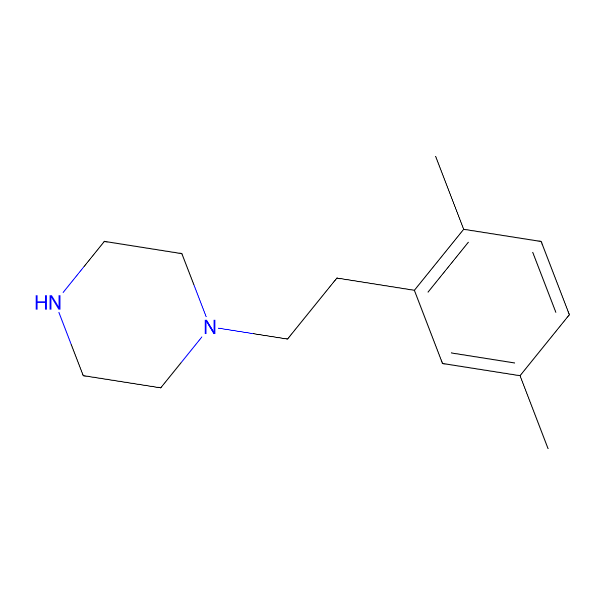 1-(2,5-Dimethylphenethyl)piperazine molecular structure, CAS 1226234-87-2