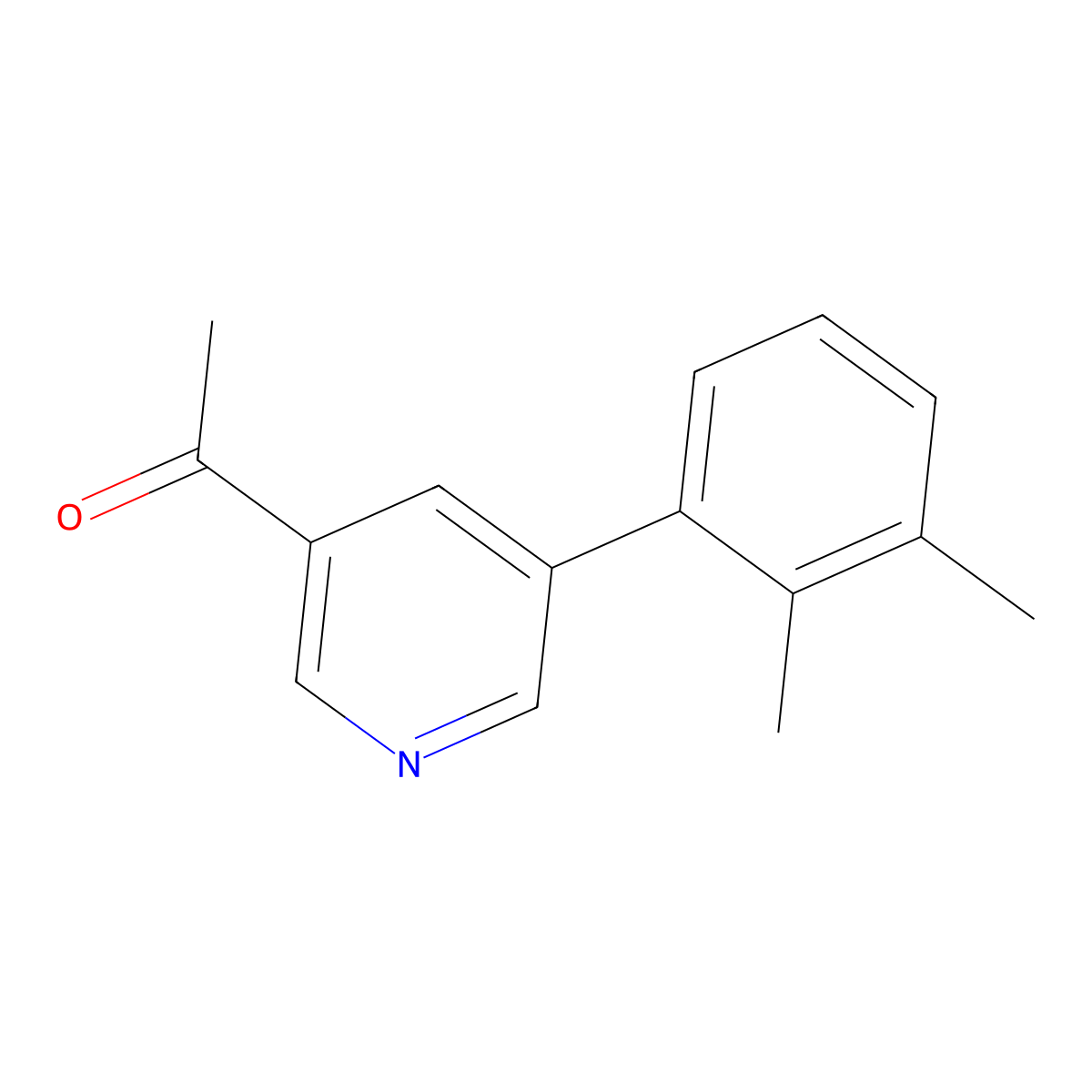 1-[5-(2,3-Dimethylphenyl)-3-pyridinyl]ethanone molecular structure, CAS 1226235-36-4