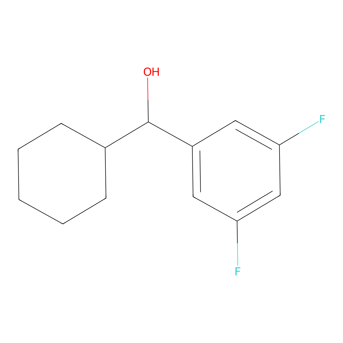 Cyclohexyl (3,5-difluorophenyl)methanol molecular structure, CAS 1226236-40-3