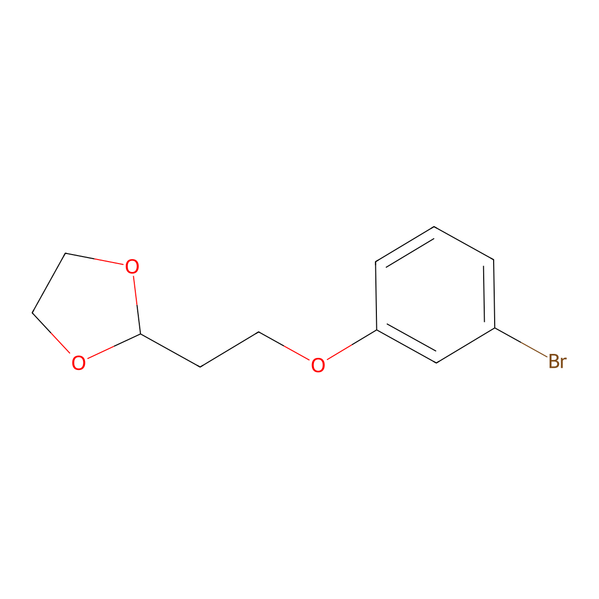 3-Bromo-[2-(1,3-dioxolan-2-yl)ethoxy]benzene molecular structure, CAS 1226248-97-0