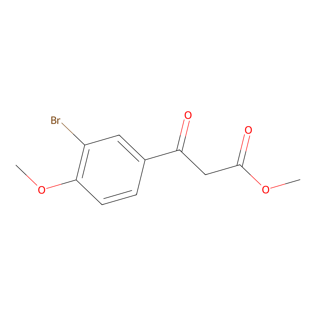Methyl 3-(3-bromo-4-methoxyphenyl)-3-oxopropanoate molecular structure, CAS 1226251-82-6