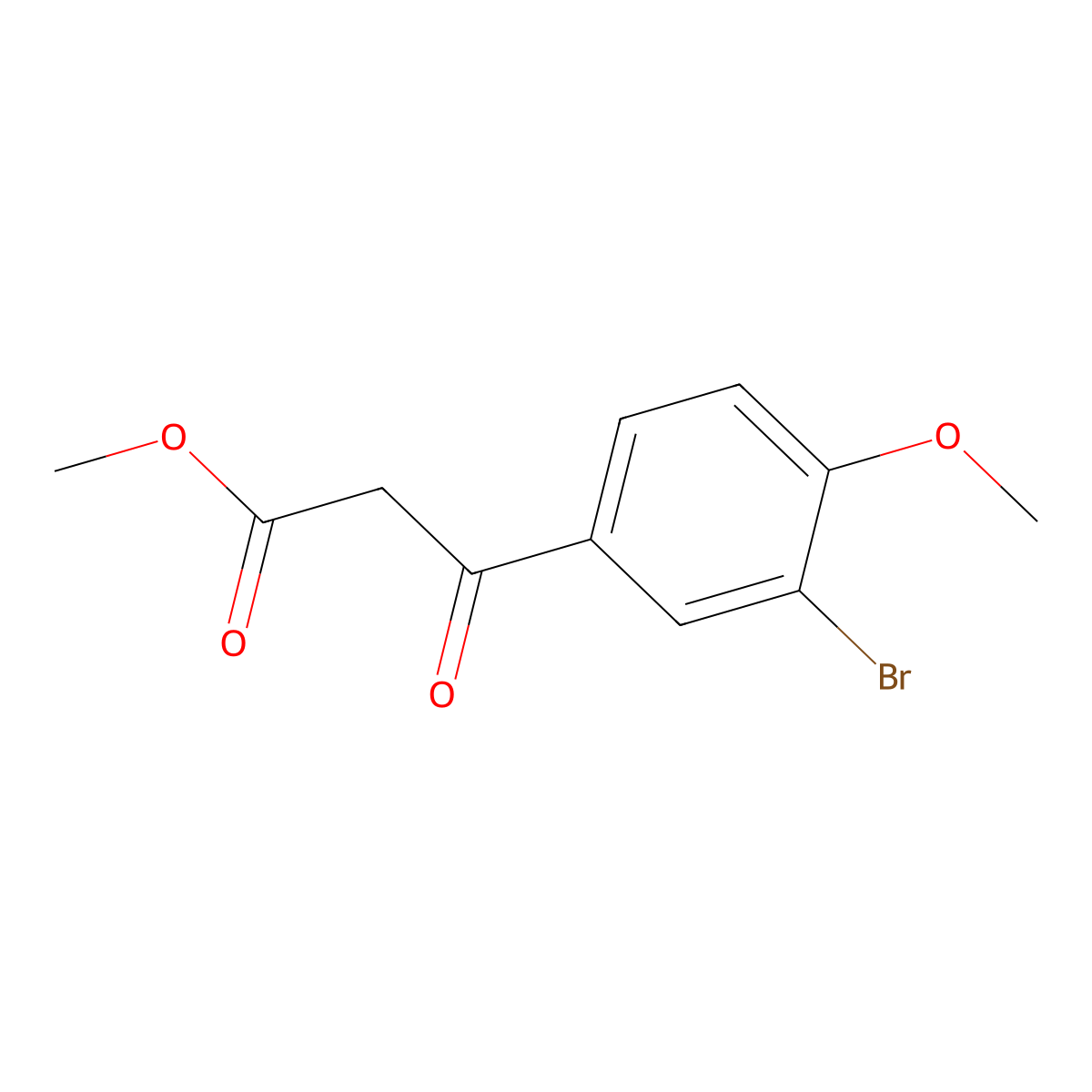 Methyl 3-(3-bromo-4-methoxyphenyl)-3-oxopropanoate molecular structure, CAS 1226251-82-6
