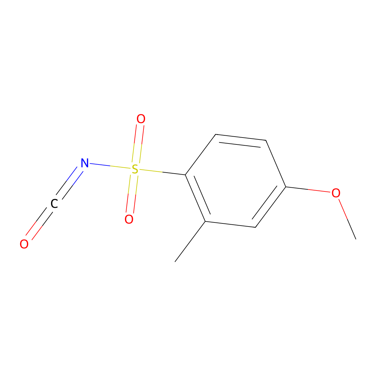 4-Methoxy-2-methylbenzenesulfonyl isocyanate molecular structure, CAS 1226263-99-5