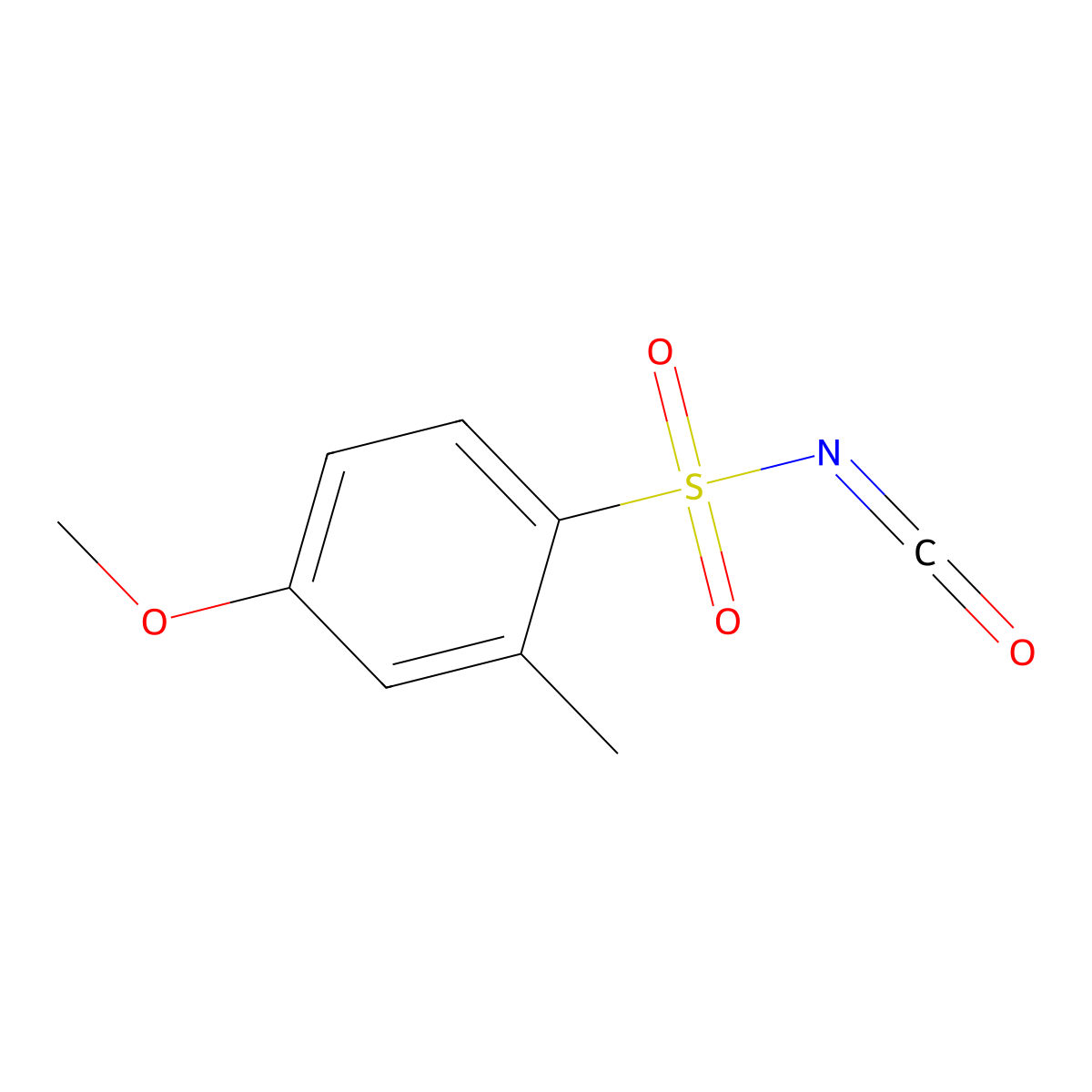 4-Methoxy-2-methylbenzenesulfonyl isocyanate molecular structure, CAS 1226263-99-5