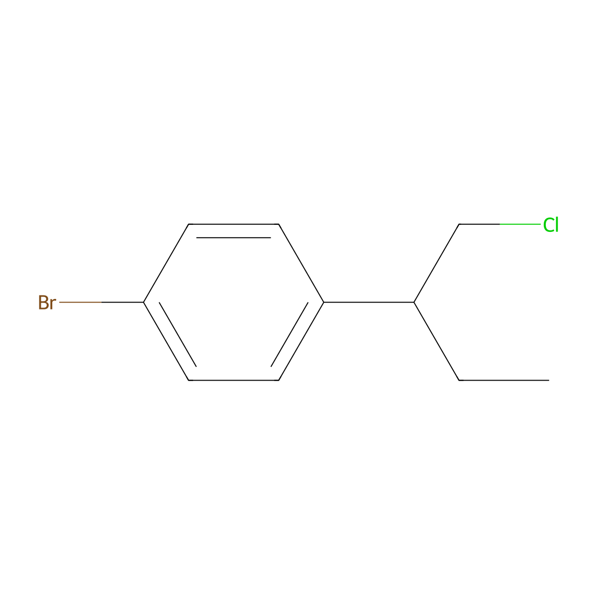 1-Bromo-4-(1-chlorobutan-2-yl)benzene molecular structure, CAS 1226270-41-2