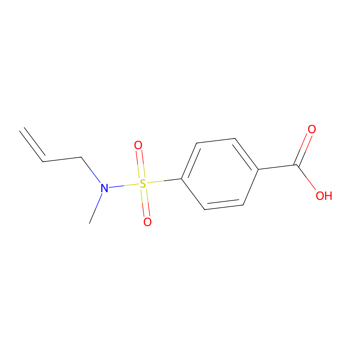 4-[Methyl(prop-2-en-1-yl)sulfamoyl]benzoic acid molecular structure, CAS 1226271-16-4