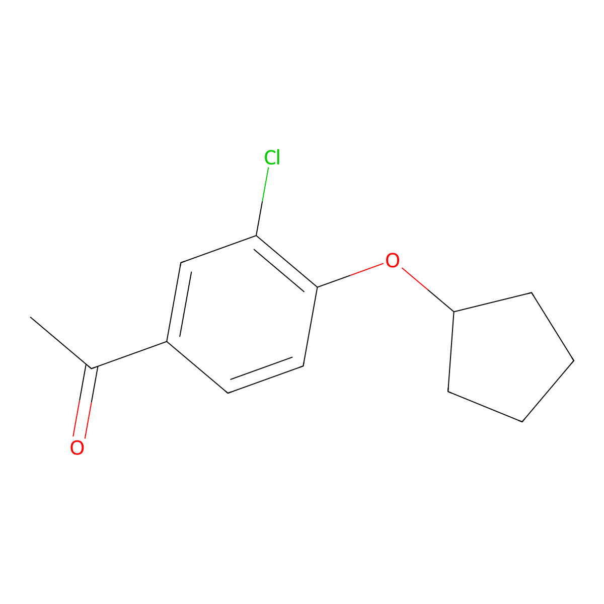1-[3-Chloro-4-(cyclopentyloxy)phenyl]ethanone molecular structure, CAS 1226272-27-0