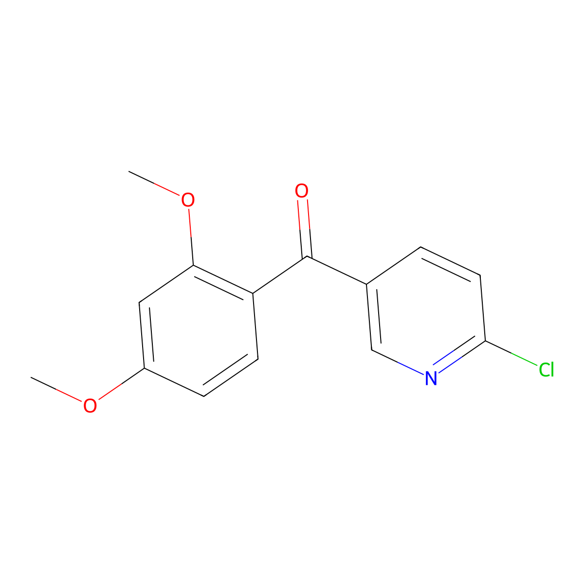 2-Chloro-5-(2,4-dimethoxybenzoyl)pyridine molecular structure, CAS 122628-36-8