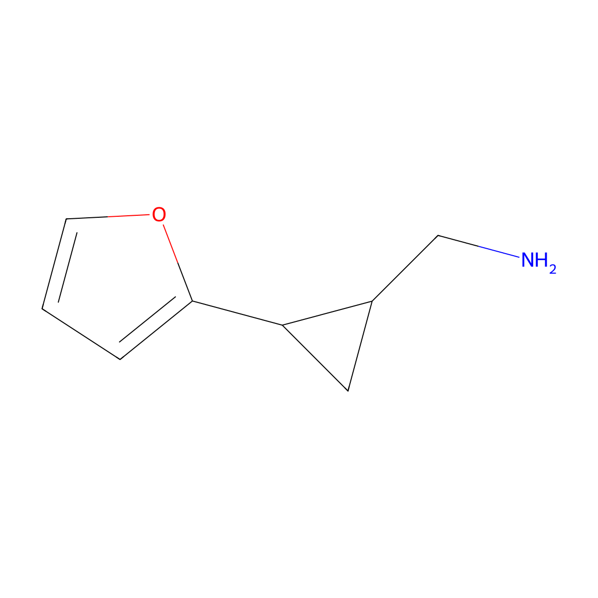 [2-(Furan-2-yl)cyclopropyl]methanamine molecular structure, CAS 1226290-35-2