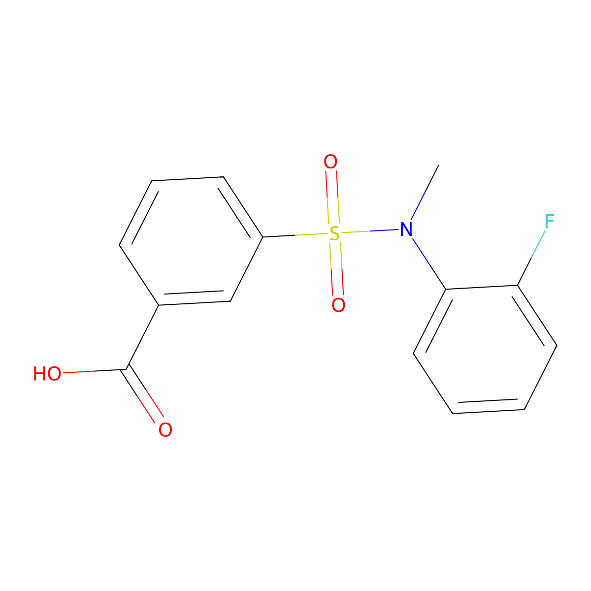 3-[N-(2-Fluorophenyl)-N-methylsulfamoyl]benzoic acid molecular structure, CAS 1226291-05-9