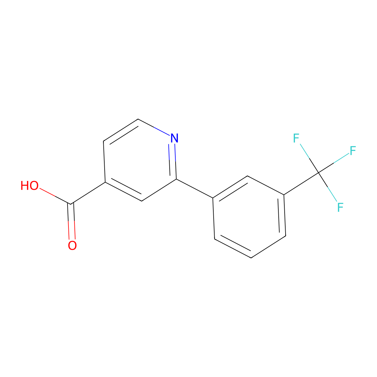 2-(3-(Trifluoromethyl)phenyl)isonicotinic acid molecular structure, CAS 1226291-45-7