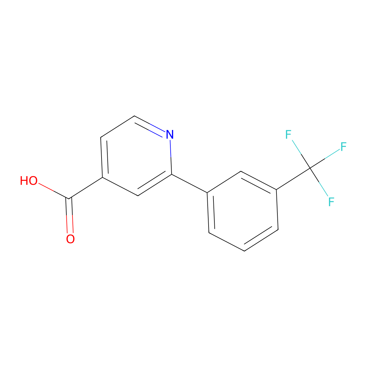 2-(3-(Trifluoromethyl)phenyl)isonicotinic acid molecular structure, CAS 1226291-45-7