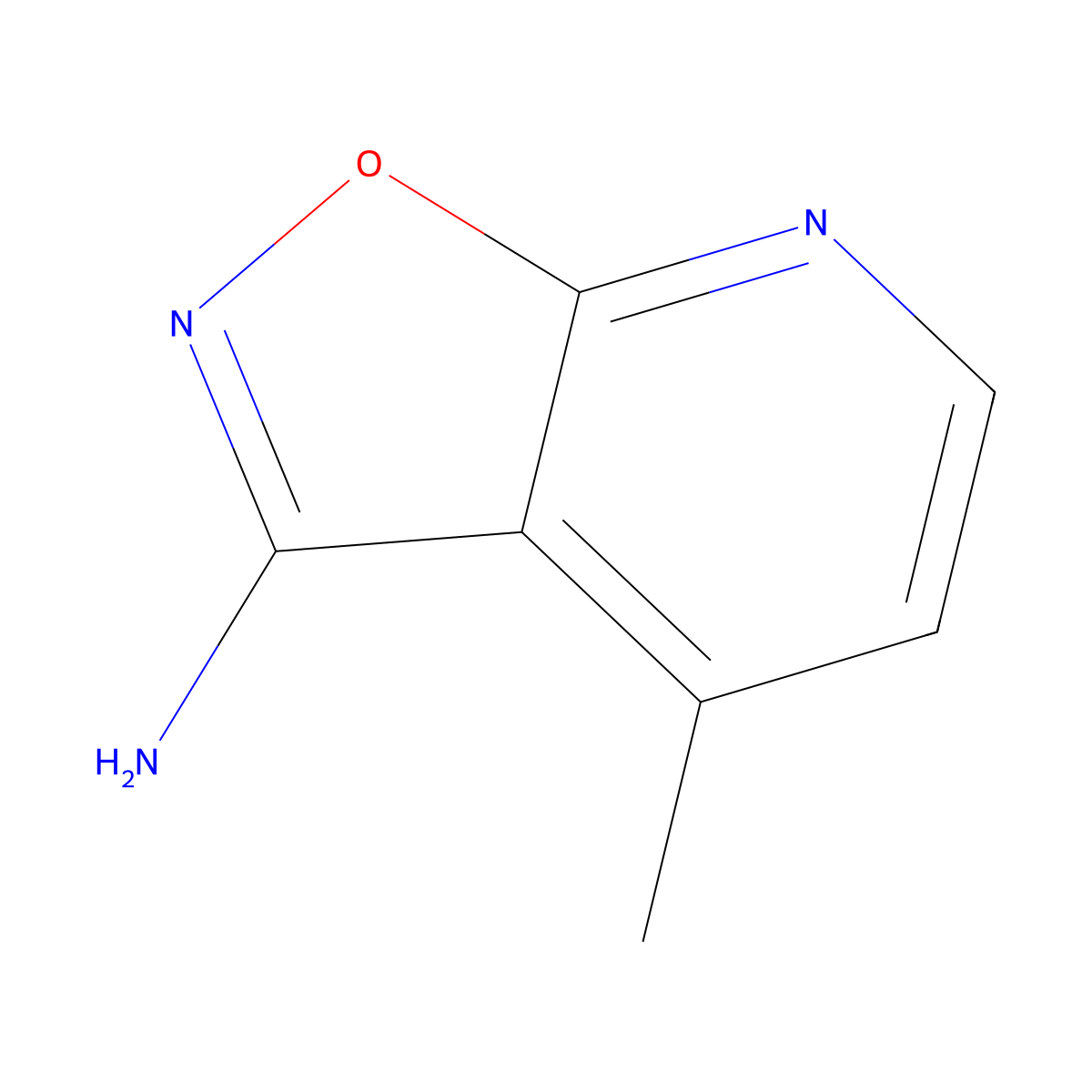 4-Methylisoxazolo[5,4-b]pyridin-3-amine molecular structure, CAS 1226292-50-7