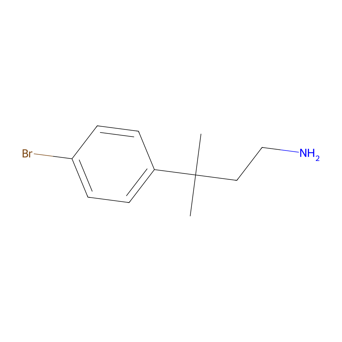 3-(4-Bromophenyl)-3-methylbutan-1-amine molecular structure, CAS 1226293-48-6