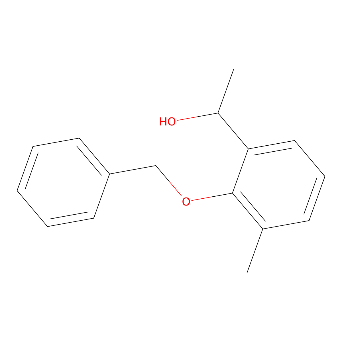 1-(2-(Benzyloxy)-3-methylphenyl)ethanol molecular structure, CAS 1226295-24-4