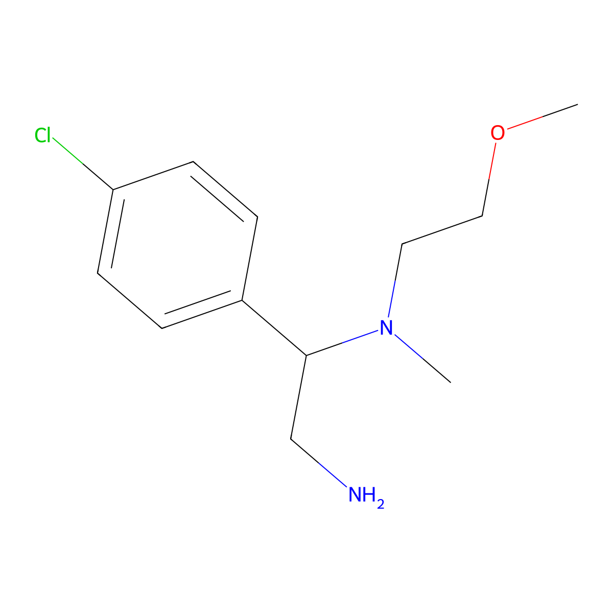 1-(4-Chlorophenyl)-N1-(2-methoxyethyl)-N1-methylethane-1,2-diamine molecular structure, CAS 1226297-28-4