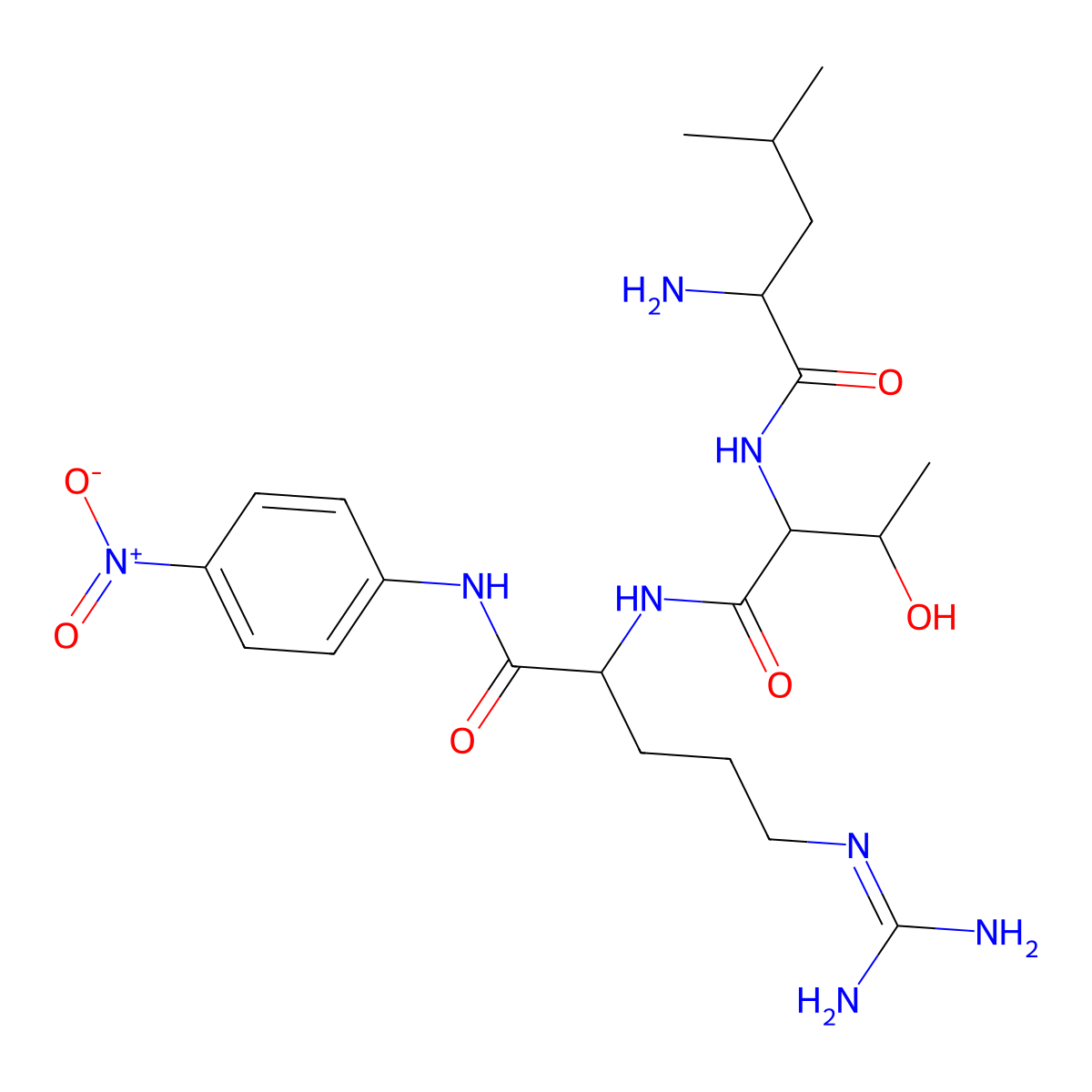 H-D-Leu-Thr-Arg-pNA molecular structure, CAS 122630-72-2