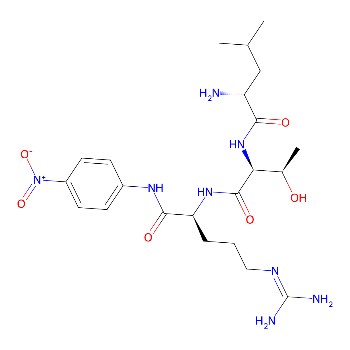 H-D-Leu-Thr-Arg-pNA molecular structure, CAS 122630-72-2