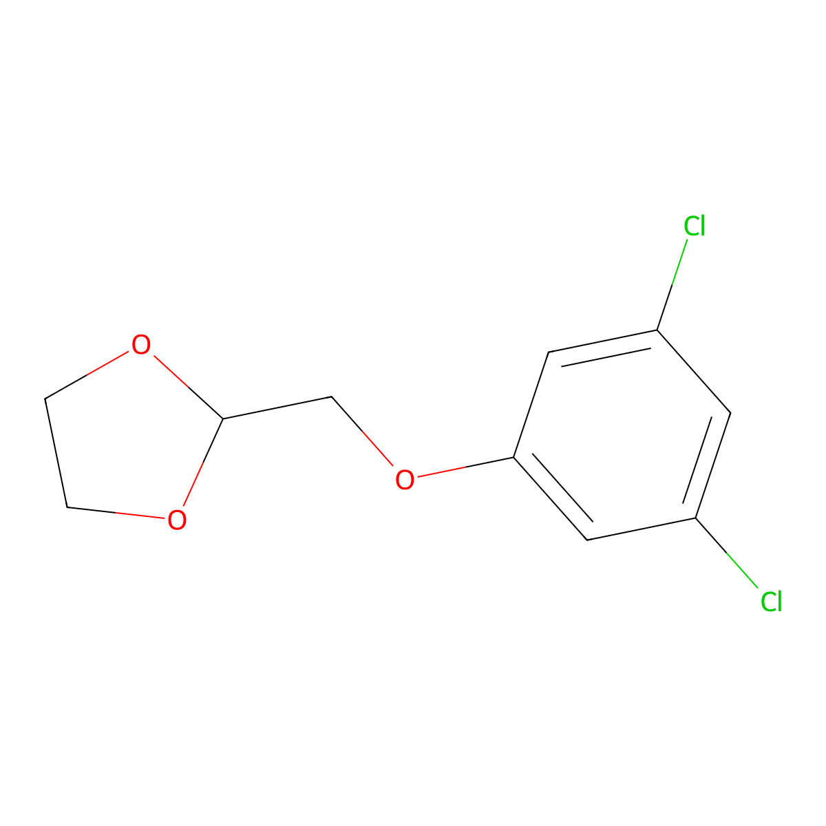 2-((3,5-Dichlorophenoxy)methyl)-1,3-dioxolane molecular structure, CAS 1226303-59-8