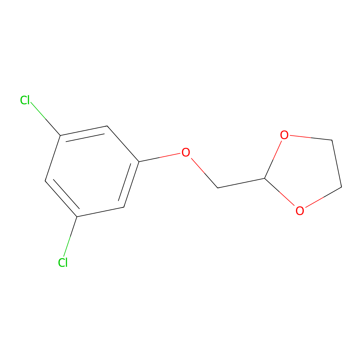 2-((3,5-Dichlorophenoxy)methyl)-1,3-dioxolane molecular structure, CAS 1226303-59-8