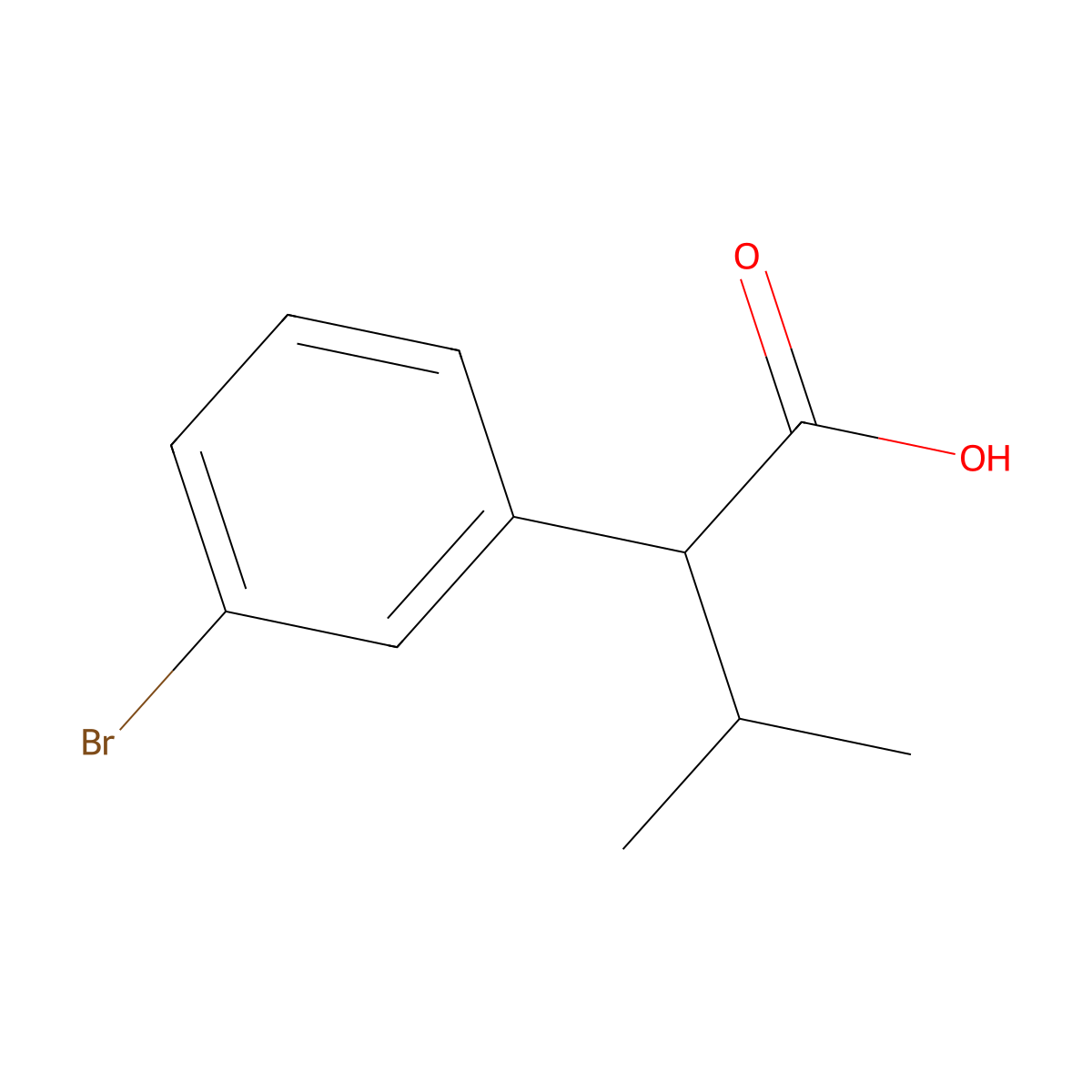 2-(3-Bromophenyl)-3-methylbutanoic acid molecular structure, CAS 1226304-46-6