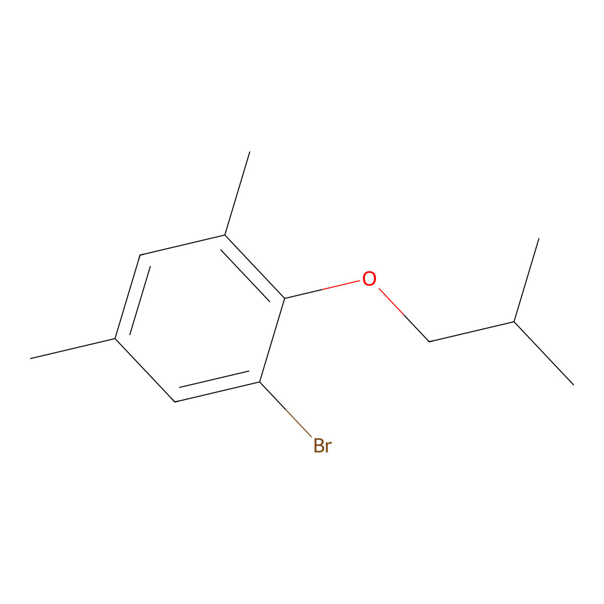 1-Bromo-2-isobutoxy-3,5-dimethylbenzene molecular structure, CAS 1226307-72-7