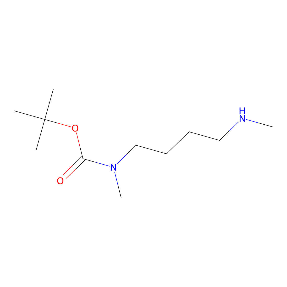 tert-butyl N-methyl-N-[4-(methylamino)butyl]carbamate molecular structure, CAS 122632-07-9