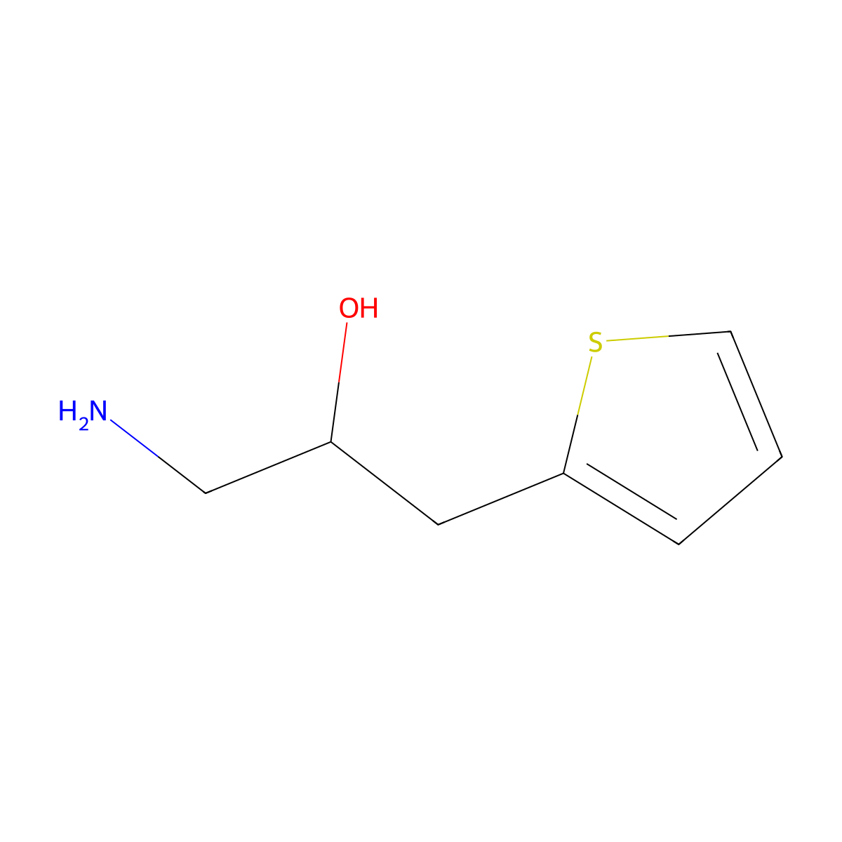 1-Amino-3-(thiophen-2-yl)propan-2-ol molecular structure, CAS 1226322-28-6
