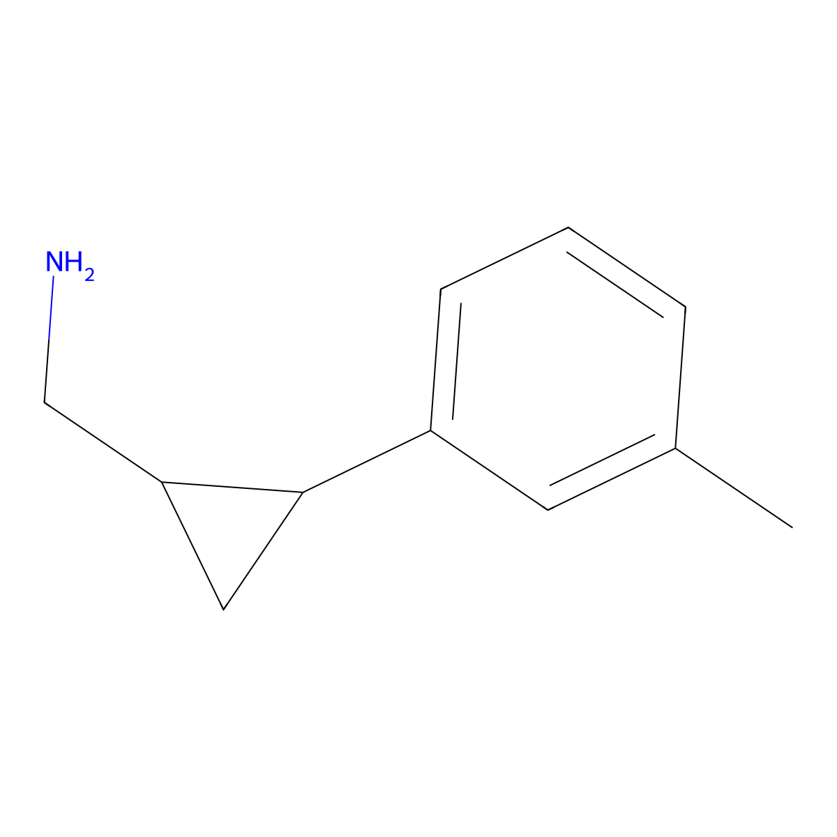 (2-(3-Methylphenyl)cyclopropyl)methylamine molecular structure, CAS 1226323-76-7