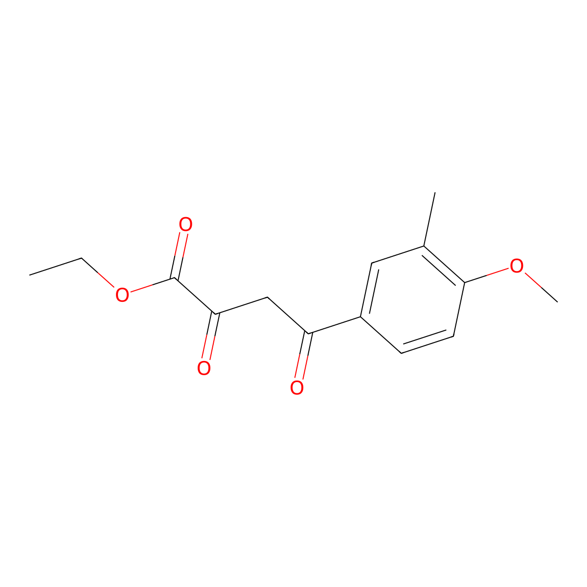 Ethyl 4-(4-methoxy-3-methylphenyl)-2,4-dioxobutanoate molecular structure, CAS 1226328-96-6