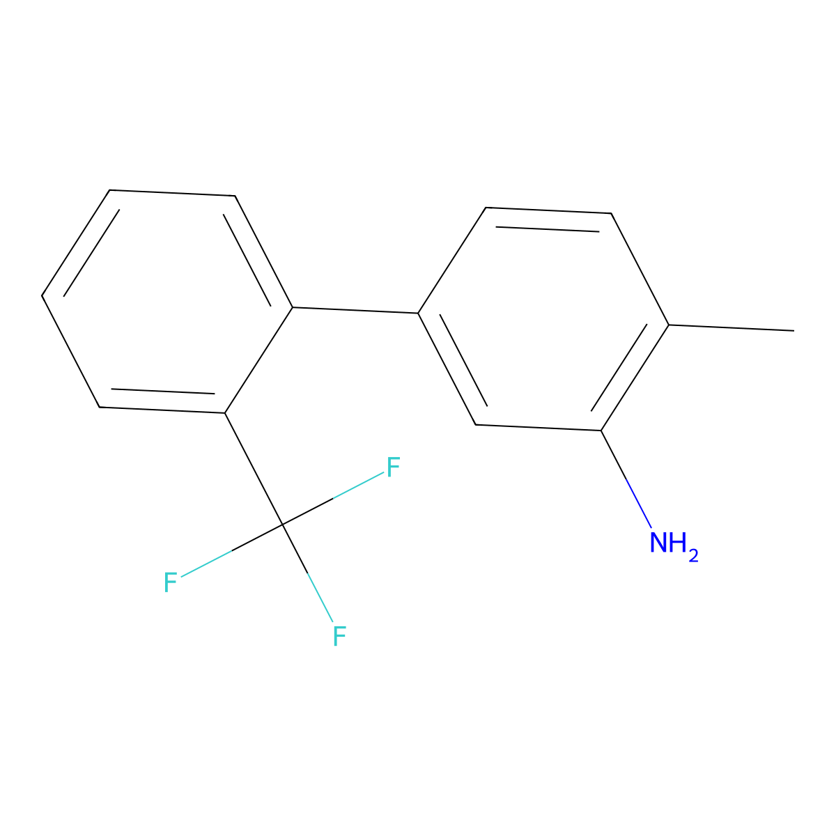4-Methyl-2'-(trifluoromethyl)[1,1'-biphenyl]-3-amine molecular structure, CAS 1226331-82-3
