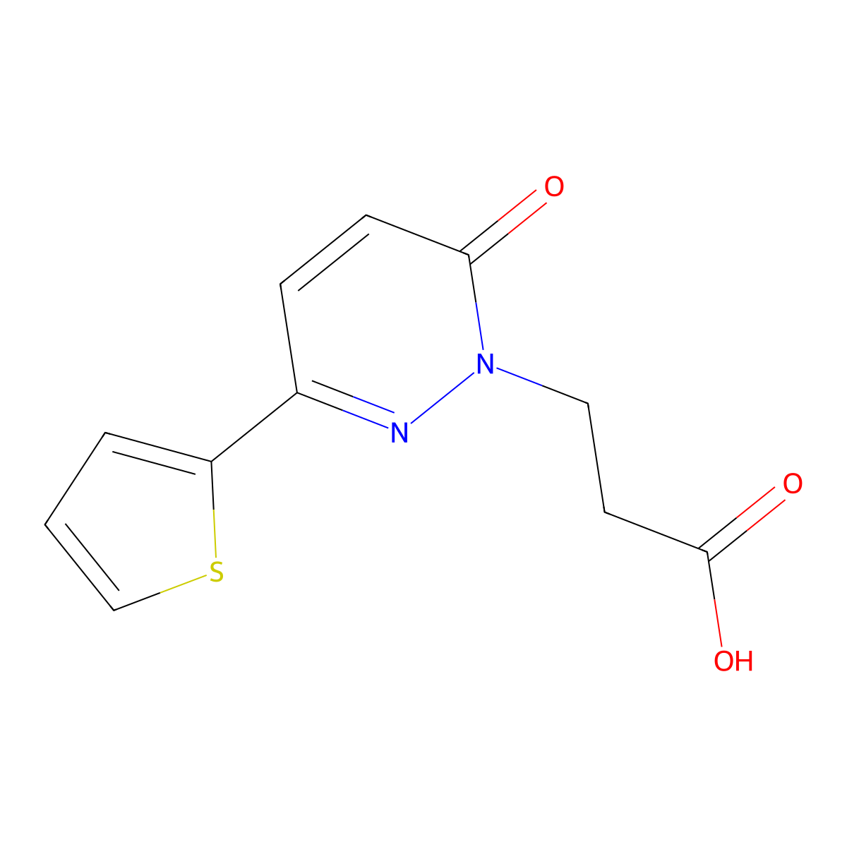 3-[6-oxo-3-(2-thienyl)pyridazin-1(6H)-yl]propanoic acid molecular structure, CAS 1226333-74-9