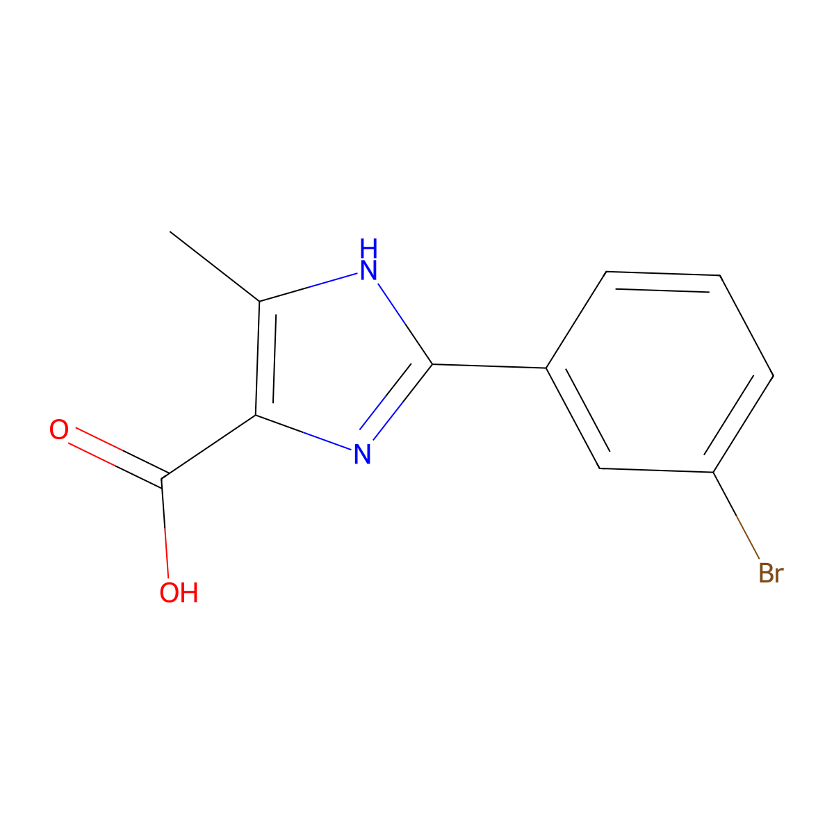 2-(3-Bromophenyl)-5-methyl-3H-imidazole-4-carboxylic acid molecular structure, CAS 1226336-64-6